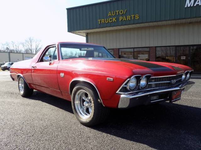 1969 chevrolet el camino ss 0 red pickup truck v8 6.5l 396 automatic