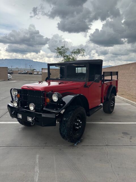 1952 dodge power wagon pickup red 4wd automatic m37
