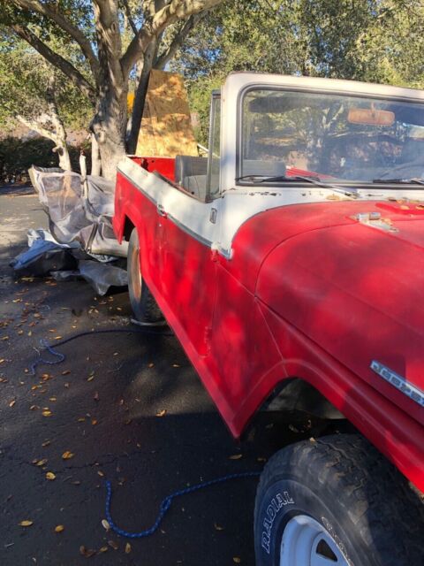 1968 jeep jeepster commando convertible red 4wd manual deluxe