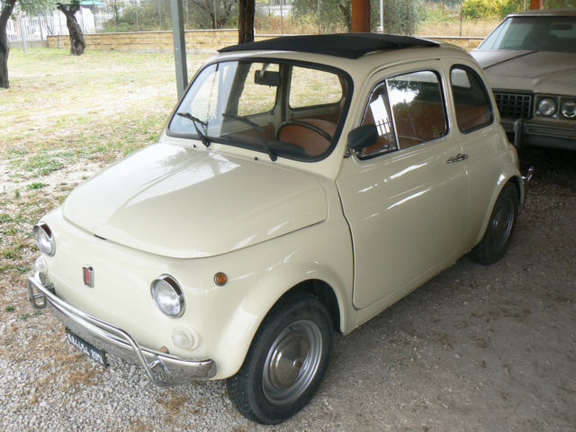 1972 - fiat 500 l - italian vintage car - beige