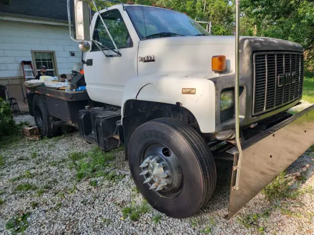 1990 gmc c7000 topkick pickup white rwd manual c7h042