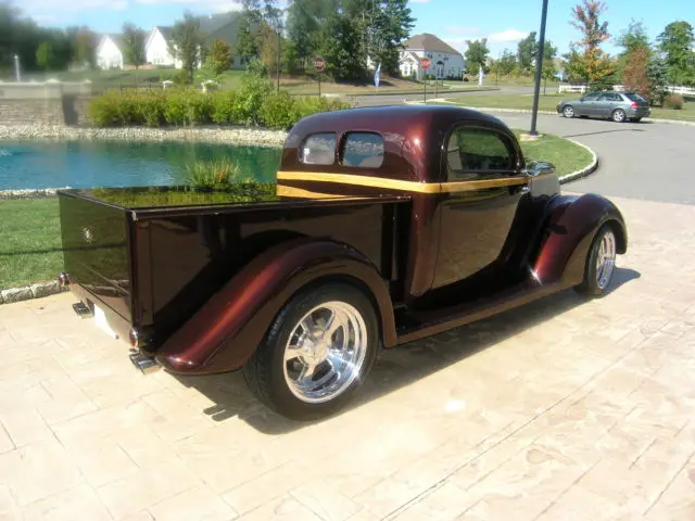 1937 ford pickup truck streetrod high dollar build, chevy 350, 700r ac 4wh disks