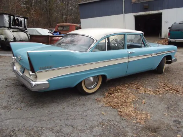 1957 plymouth belvedere 2 dr sedan, like a base fury, barn find fins, survivor