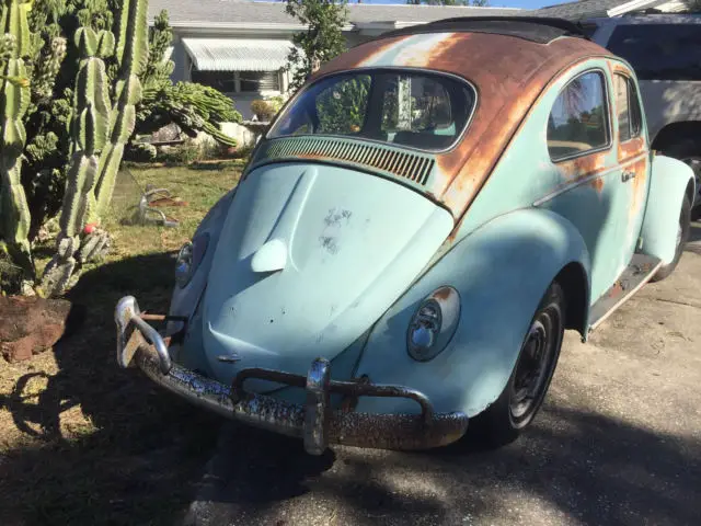 barn find 1962 volkswagen beetle manual patina rat rod ragtop