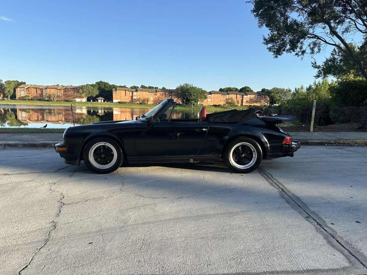 1987 porsche 911 carrera convertible black g50