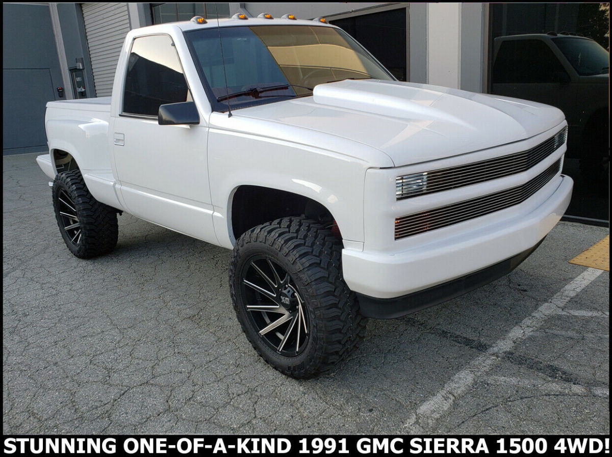 custom classic 1991 gmc 1500 sierra 4wd stepside pickup. the "transformer"!