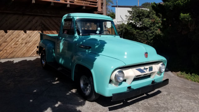1954 ford f100 short bed hot rod cruiser v8 3 speed solid so. cal pickup truck