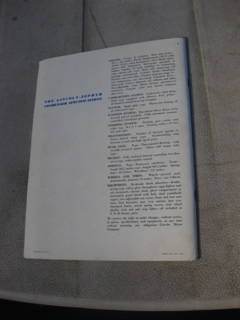 performance vintage 1940's lincoln zephyr owners and list of cars owned 64 pages