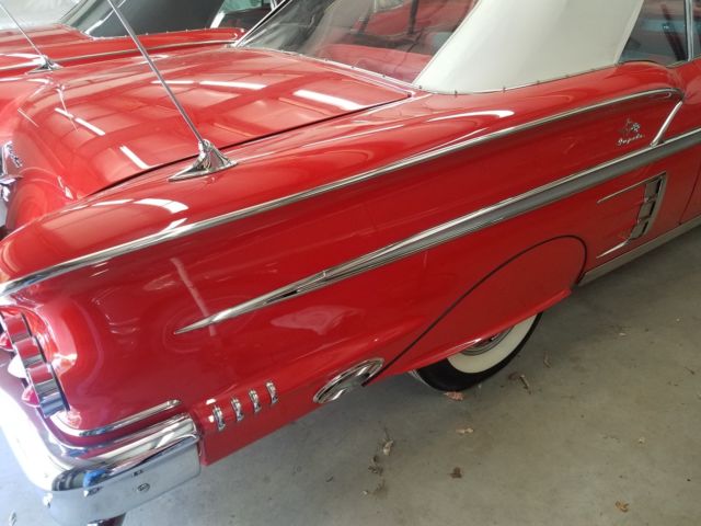 1958 chevrolet impala convertible 348 v8 tripower platinum certificate