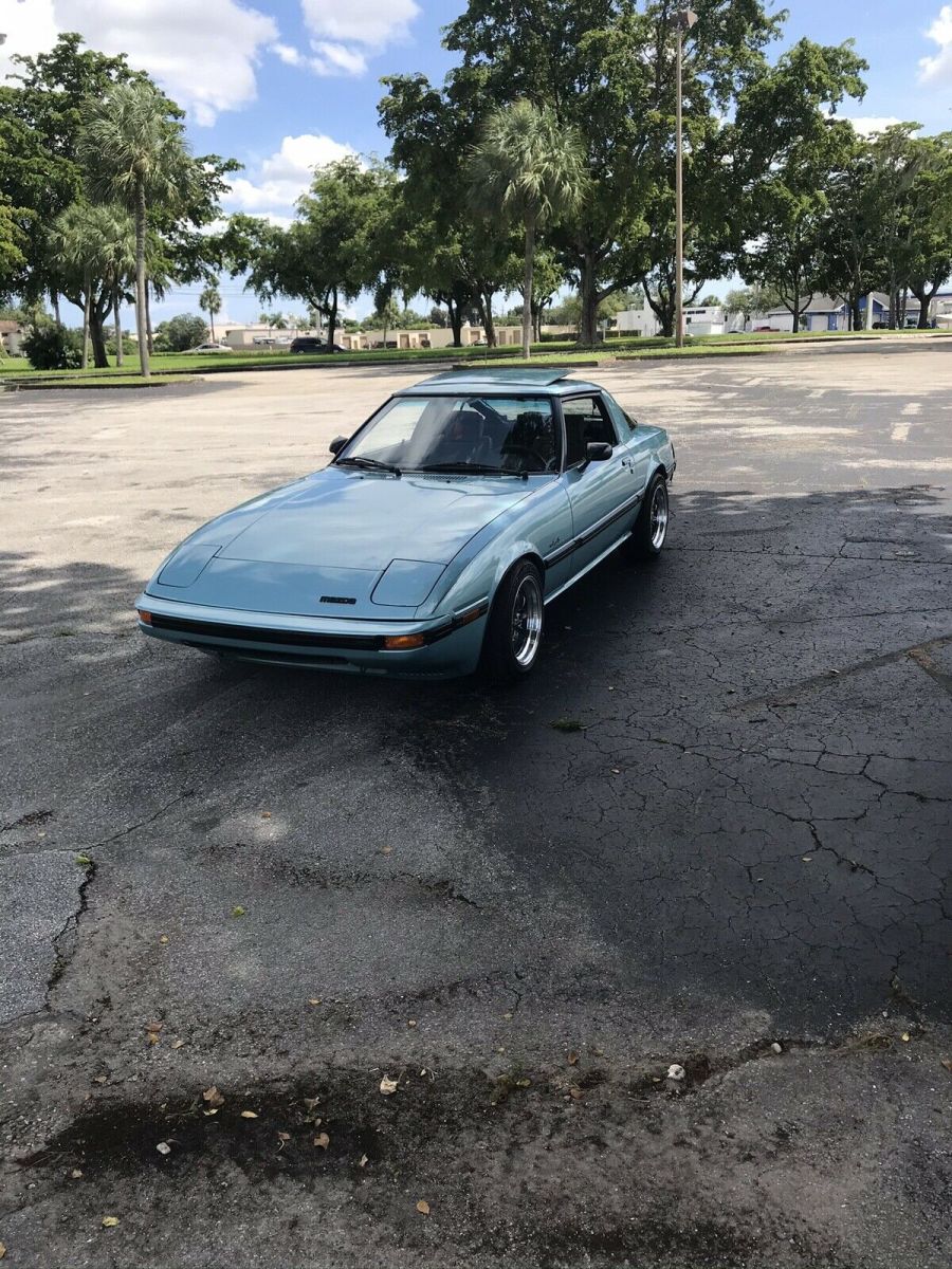 1985 mazda rx-7 coupe blue rwd manual 12a
