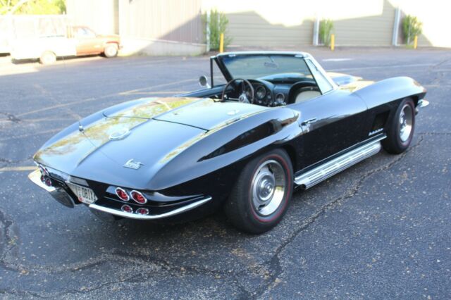 1967 chevrolet corvette triple black 427/400hp 4 speed manual 2-door convertible