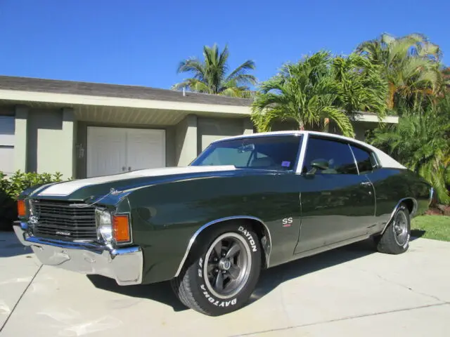 72 chevelle ss 454 4-speed w/air! real ss "w" vin w/build sheet! perf upgrades!