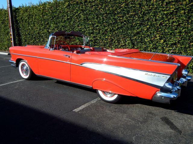 1957 chevrolet bel air convertible with automatic and v8 power pack - restored