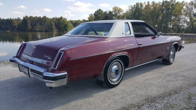 74 burgundy supreme red coupe auto 350 v8 rocket olds cutty donk classic car wms