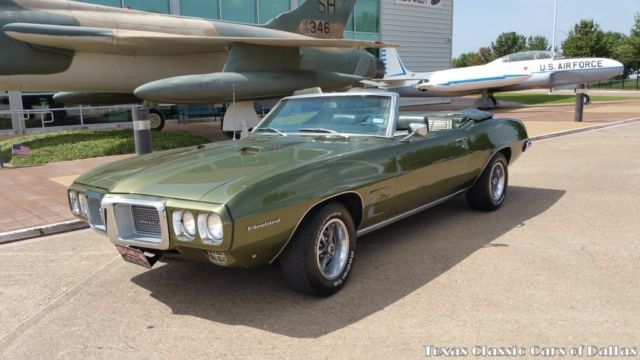 1969 firebird 400 convertible #'s matching collector car - rare firebird400
