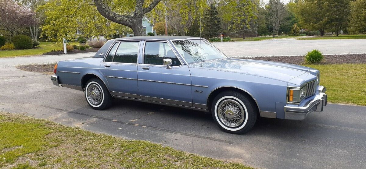 1984 oldsmobile delta 88 sedan blue rwd automatic royale brougham