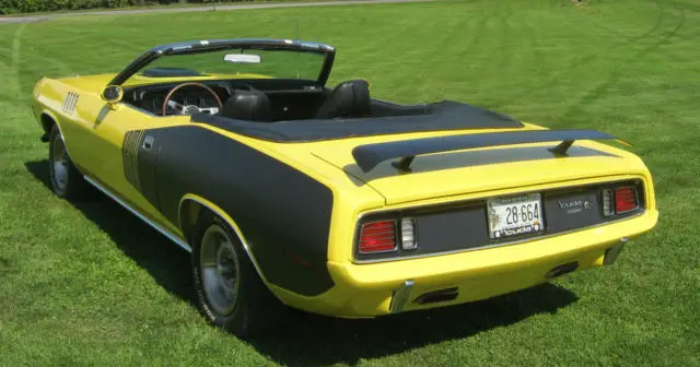 1971 plymouth cuda 426 hemi convertible clone 4 speed mopar dana 60 all options