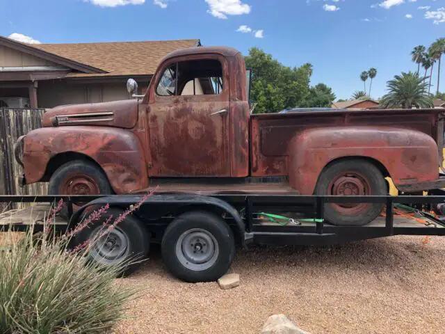 1948 ford f1 pickup truck 1/2 ton hotrod barn find vintage flathead v8