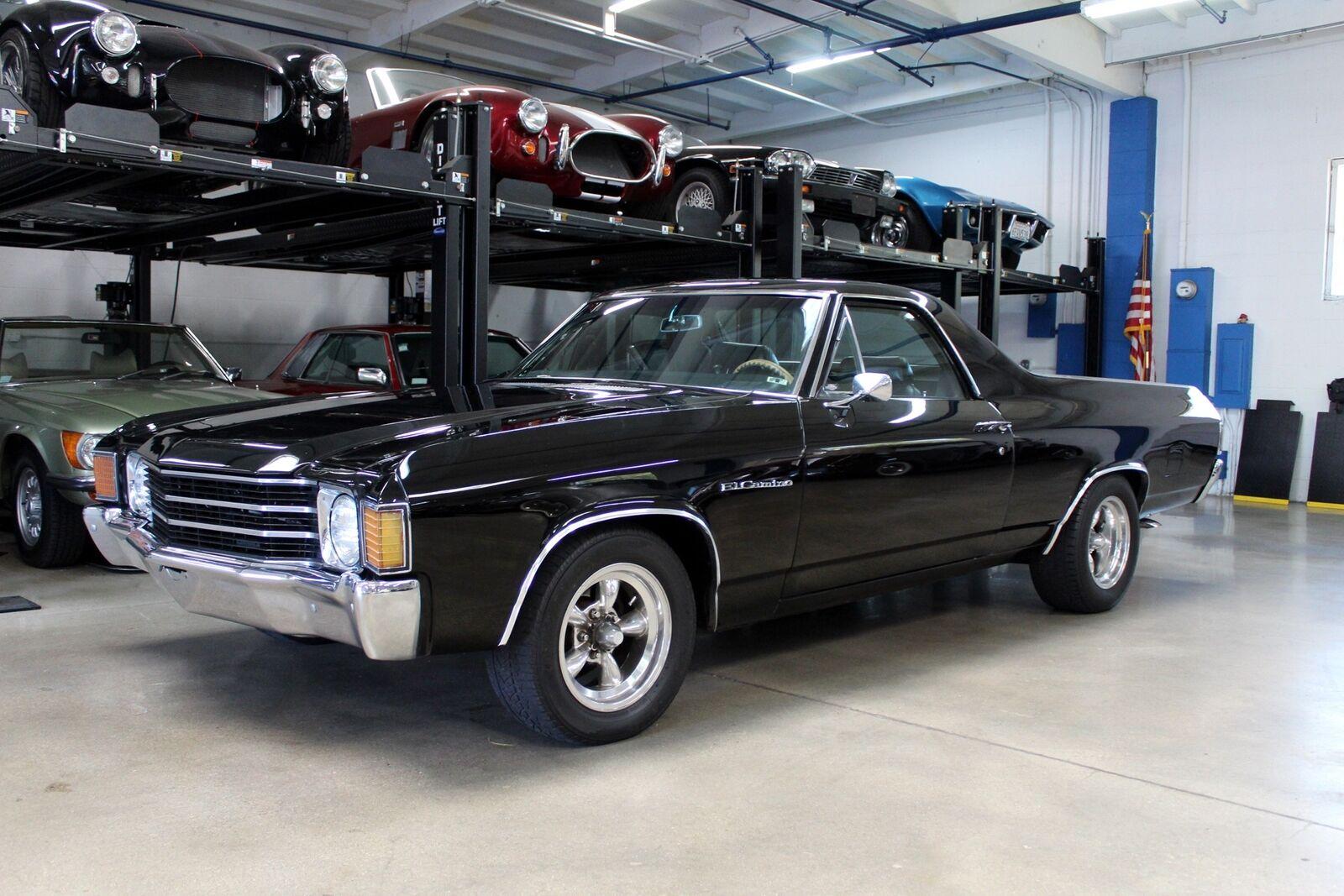 1972 chevrolet el camino pick up black 45607 miles 350 v8 automatic
