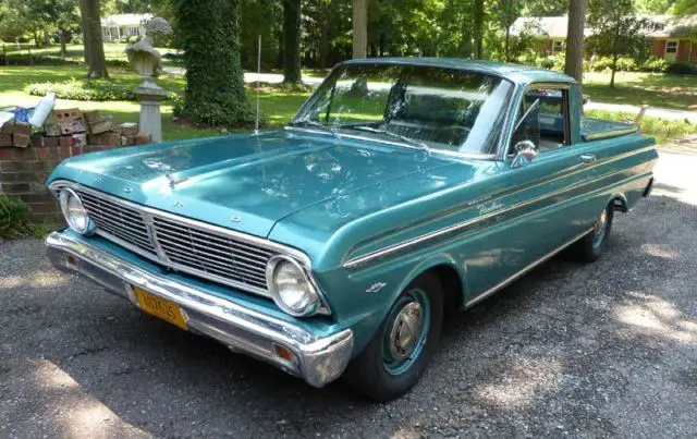 1965 ford ranchero 289 auto turquoise/palomino calif vehicle 85k miles