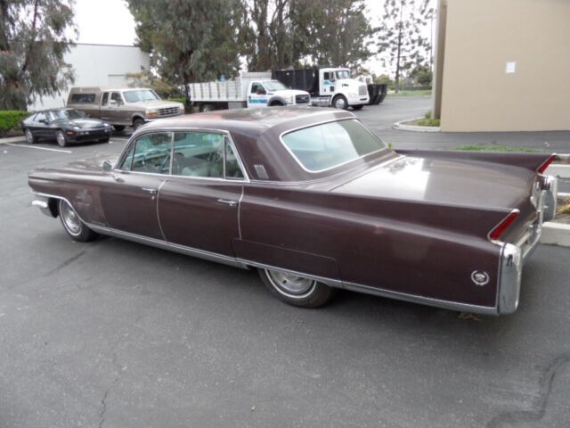 1963 cadillac fleetwood sedan red rwd automatic tan