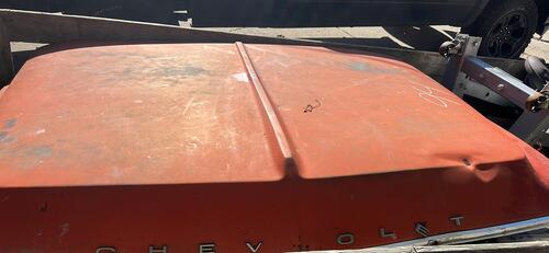 1967 chevy c/k hood, in very good shape, has 3 small dents that would be easy to