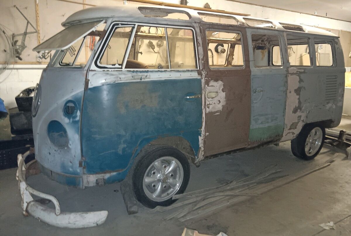 1967 volkswagen type 2 van grey rwd manual 21 window