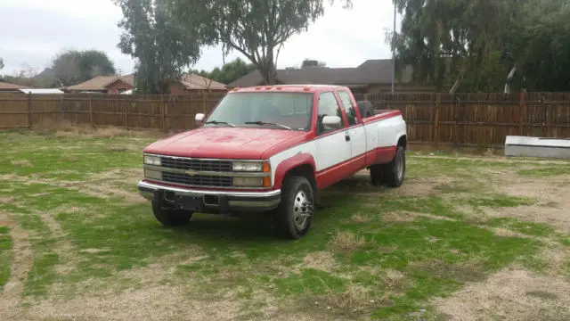 l@@k no reserve 1993 chevrolet k3500 silverado exte cab dually 4x4 6.5l tdsl
