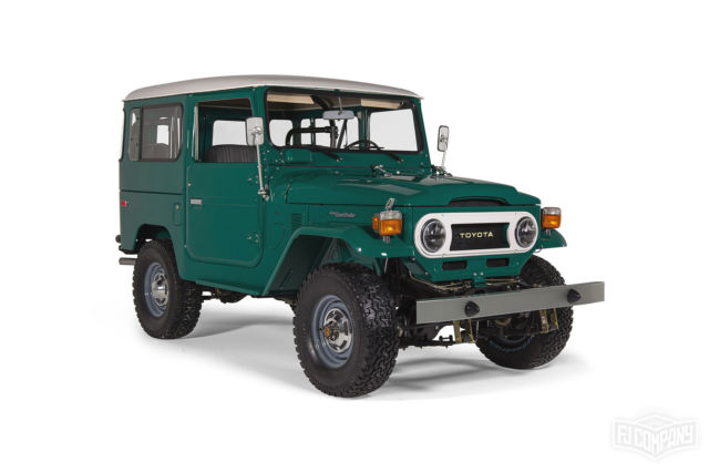 fully-restored 1978 toyota land cruiser fj40, rustic green
