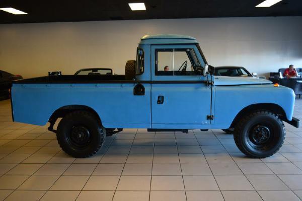 1973 land rover series 2 blue 4x4 diesel pickup truck 4 speed on the floor
