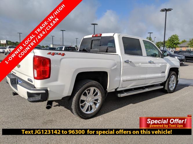used 2018 chevrolet silverado 1500 4x4 crew cab high country hattiesburg, ms 39402 for sale in hattiesburg, mississippi