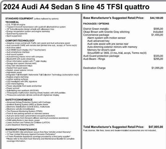 2024 audi a4 45 s line premium