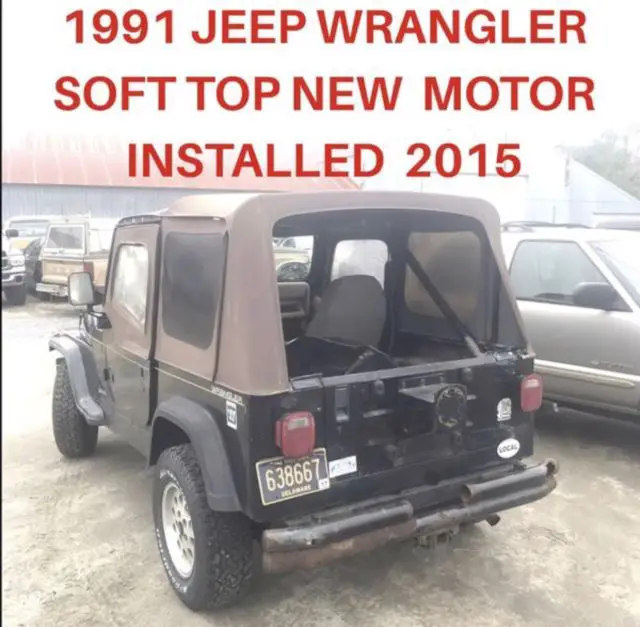 2, yes two 1991 jeep wranglers for sale for the price of one!!!! just reduced!!!