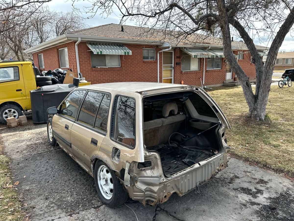 1988 honda civic wagon brown 4wd manual