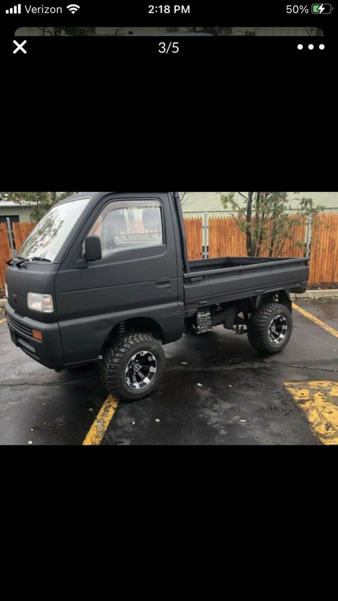 1991 suzuki carry pickup black 4wd manual