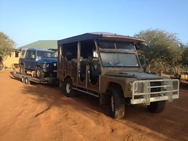 unique working safari land rover with rhodesian teak bodywork
