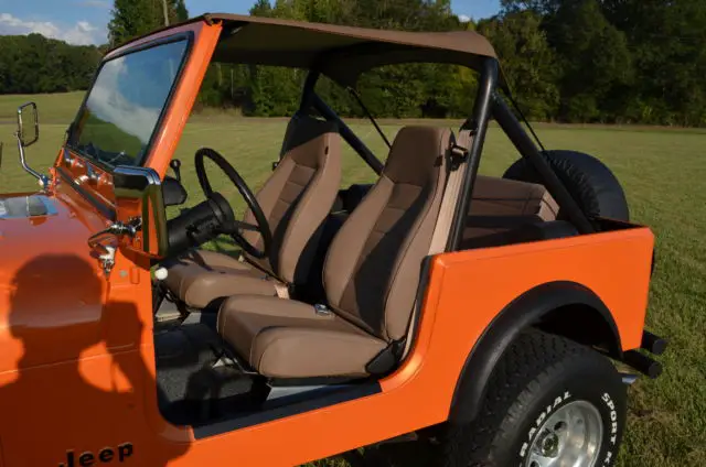 1982 jeep cj7 pearl orange, chevy v8, new interior