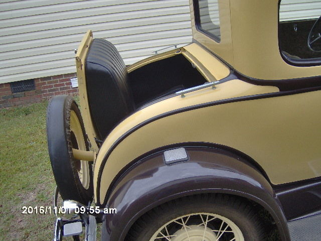 1931 model a coupe deluxe with rumble seat. 4 cylinder