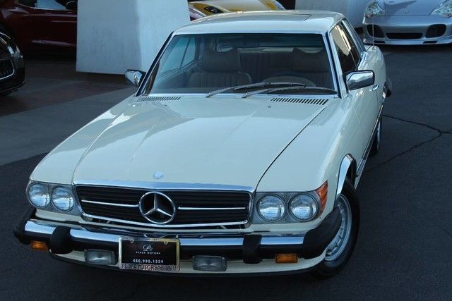 1979 mercedes-benz 450 slc. white/brown. clean car