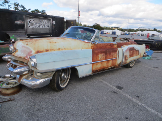 cadillac convertible project + coupe body shell roller to aide pastoral blue