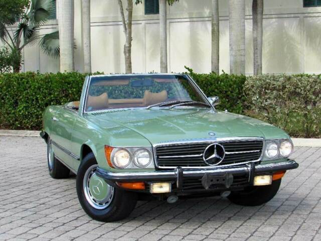 1972 mercedes-benz 350sl roadster convertible reed green rare both tops