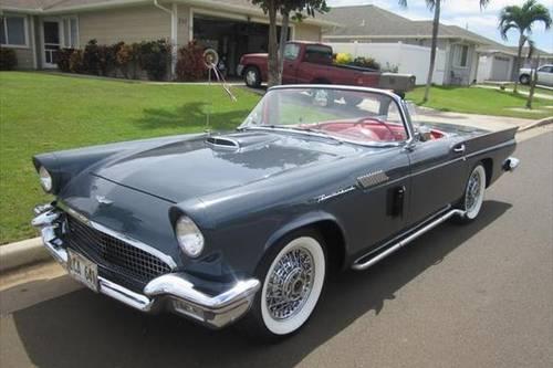 1957 ford thunderbird - convertible - 8 cylinder auto- pearl gray for sale in wailuku, hawaii