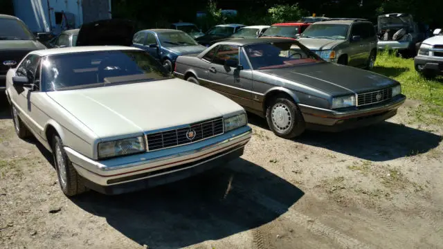 two 1988 cadillac allante's gray pearl white 2 doors buy both