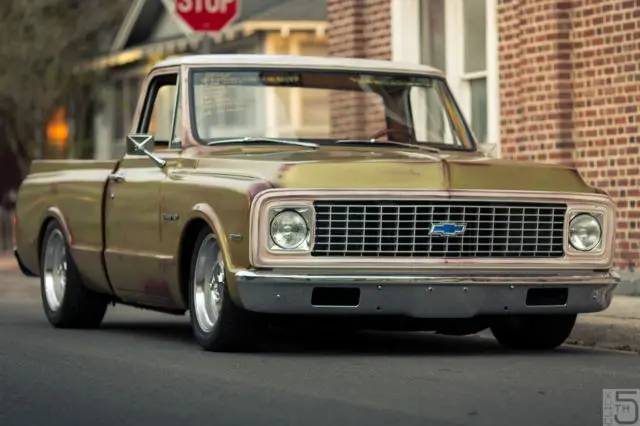 california truck, air ride, short bed , patina shop truck , solid c10