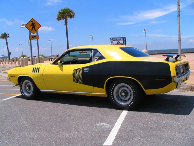documented 1971 cuda high impact fy1 lemon twist original billboard 340 cuda