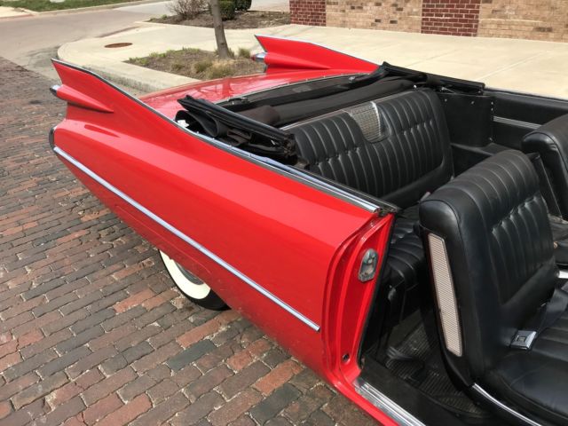 1959 cadillac convertible original red & black nice driver original miles