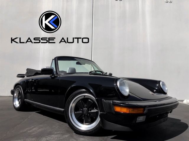 1985 porsche 911 carrera cabriolet 5 speed manual only 90k miles 17" fuch look