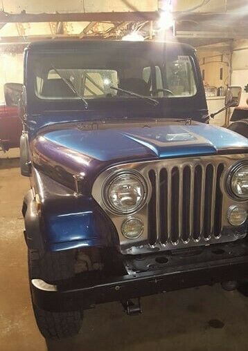 jeep cj7 blue 1978 , 4 wheel drive, removeable top, new tires, great project car