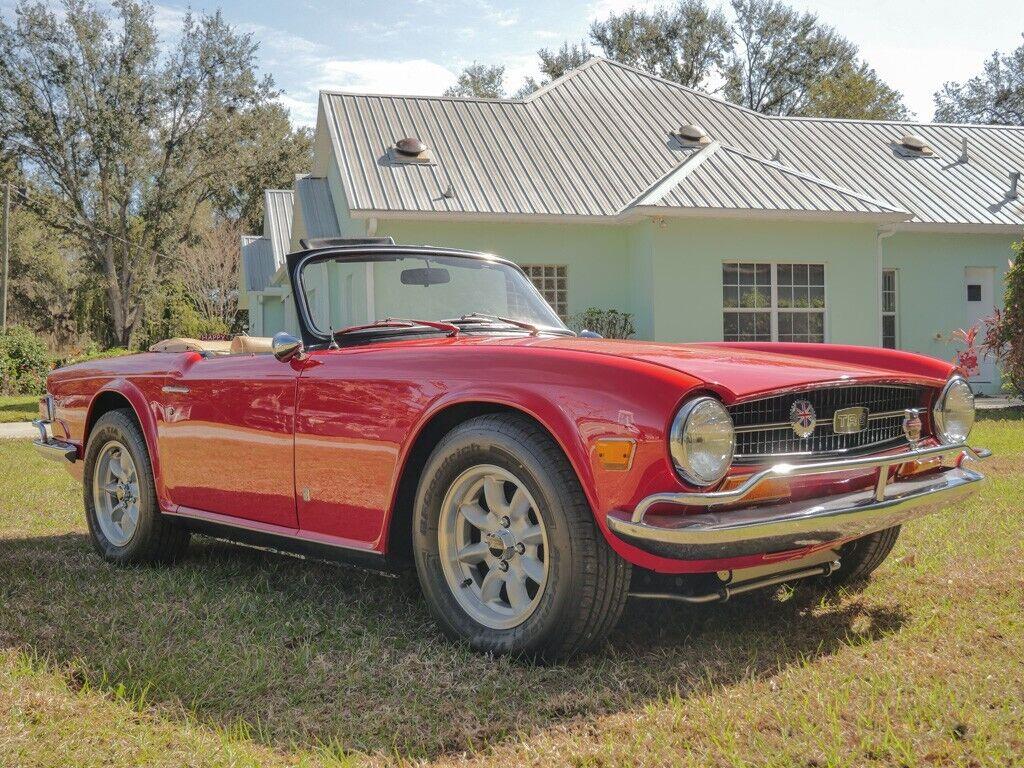 1972 triumph tr 6 beautiful one owner restored torch red