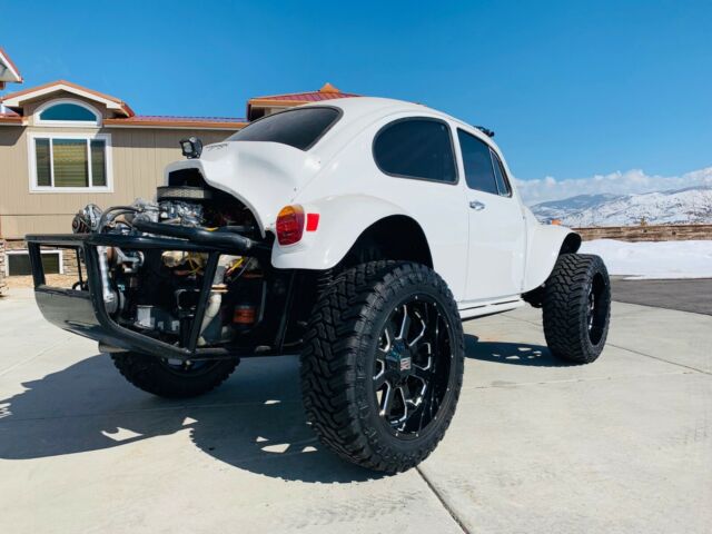 custom restored 1973 volkswagen baja beetle bug turbo chevy v8 hot rod 35" tires